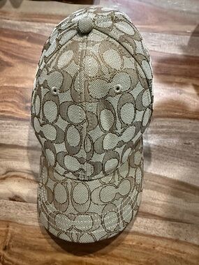 Coach Monogram Baseball Cap in Khaki and Brown